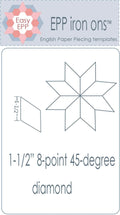 1-1/2in 8-point 45-degree Diamond EPP Iron-On x 100
