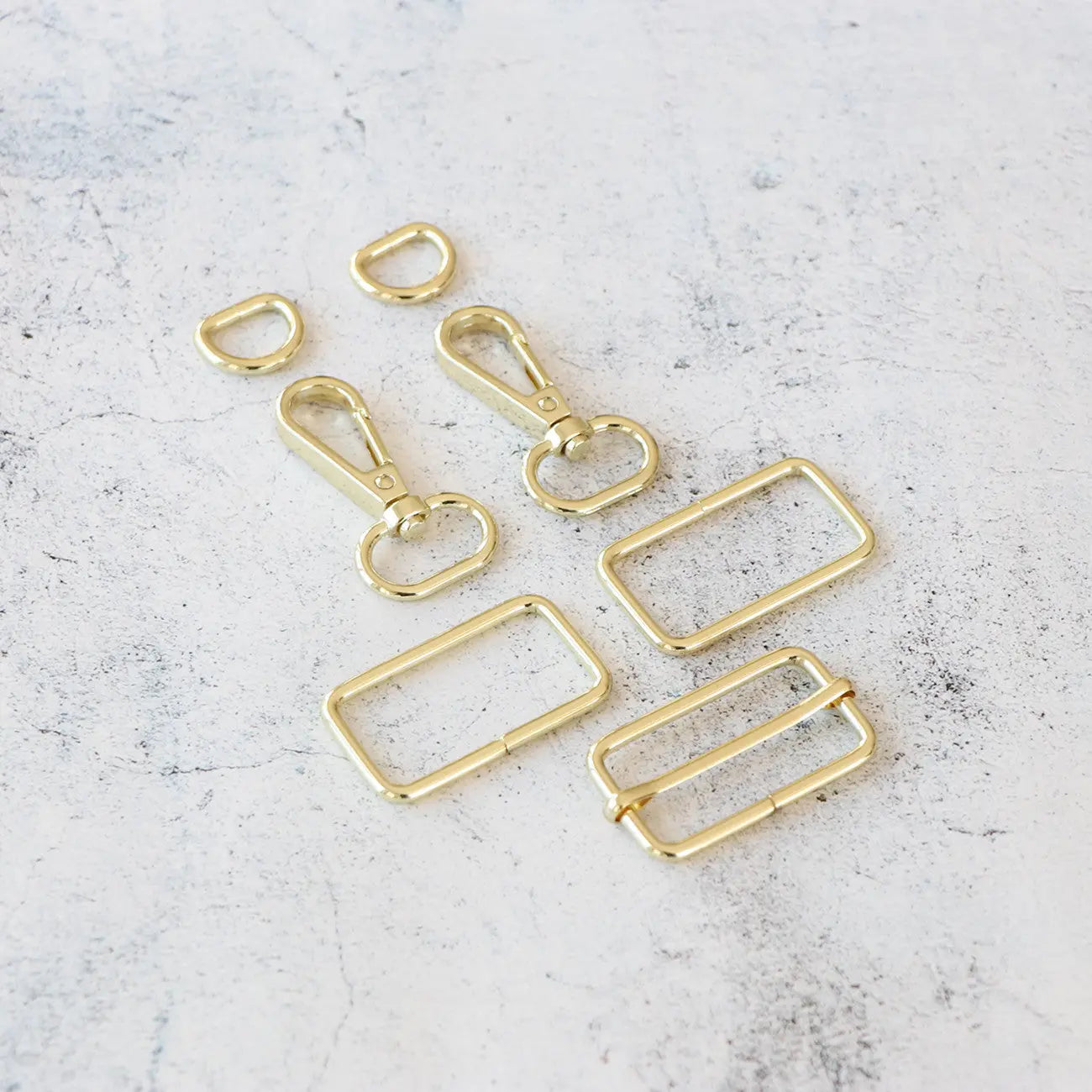 1-1/2in Wide Webbing Strap Hardware Kit Gold