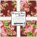 10in Squares, Bouquet of Roses Flannel, 42pcs