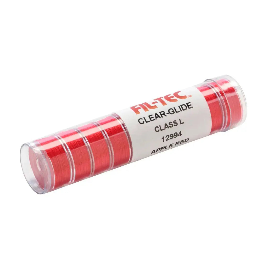 12994 Candy Apple Red Prewound Clear-Glide Bobbin Tube - Style L