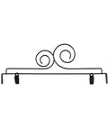 12in Double Scroll With Clips Gray