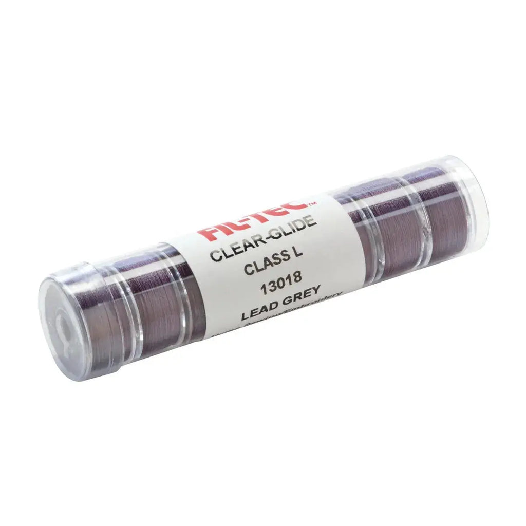 13018 Lead Grey Prewound Clear-Glide Bobbin Tube - Style L