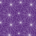 Ghostly Cobwebs Purple Cotton 44"/45" Fabric Per Yard