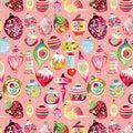 Vintage Ornaments Peach Jam Multi Cotton 44"/45" Fabric Per Yard