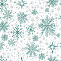 Snow Frost White Teal Cotton 44"/45" Fabric Per Yard