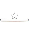 16in Star Dowel Holder Gray