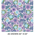 Purple Seaside Garden Lavender Cotton Wideback Fabric Per Yard