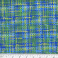 Blue & Green Zapper 45" wide Fabric per yard
