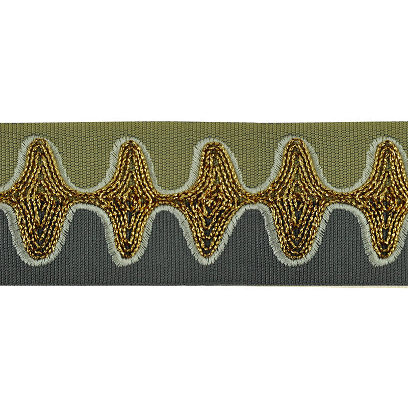 2-inch Decorative Bose Waves Embroidered Trim Tape  – 5 Yard Roll | Style BR-7533