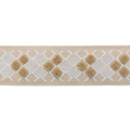 2-inch Decorative Tufted Jacquard Trim Tape – Geometric Patten – 5 Yard Roll | Style BR-7597