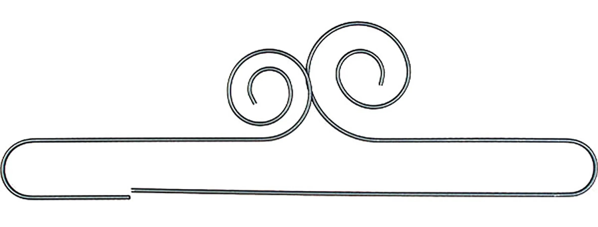 20in Double Scroll Split Btm Hanger Silver Tex