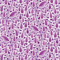 Dark Magenta Prince Birds and Branches Cotton 44/45 Fabric Per Yard