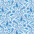 Blue Henri Birds and Branches Cotton 44/45 Fabric Per Yard