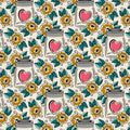 Hearts in a Jar Love Ink 3383 Cotton 44/45 Fabric Per Yard