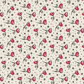 Pink Heart Blossoms Love Ink 3384 Cotton 44/45 Fabric Per Yard