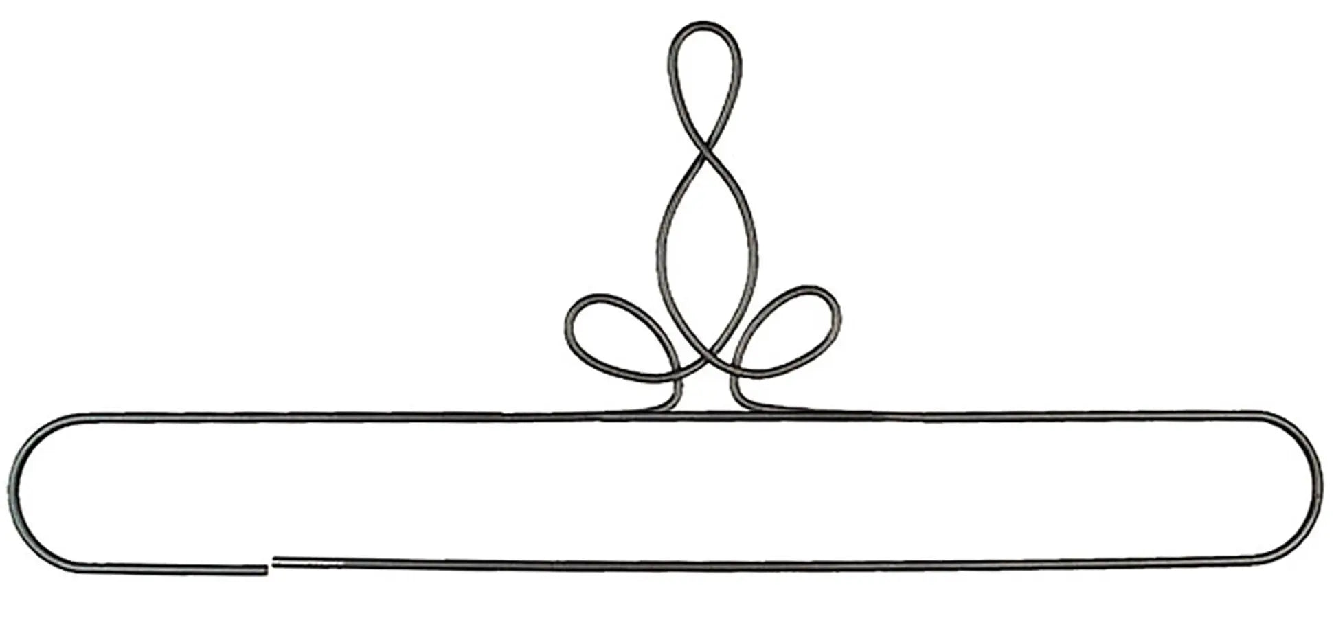 24in Heirloom Split Bottom Hanger Silver