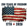 250 Years Distressed Flag Fabric Panel 1