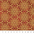 O' Christmas Tree Shimmer Medallions Red Multi 44"/45" Cotton Fabric Per Yard
