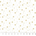 O' Christmas Tree Shimmer Stars White 44"/45" Cotton Fabric Per Yard