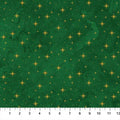 O' Christmas Tree Shimmer Stars Green Multi 44"/45" Cotton Fabric Per Yard