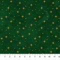 O' Christmas Tree Shimmer Stars Dark Green Multi 44"/45" Cotton Fabric Per Yard