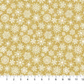 O' Christmas Tree Shimmer Gold Snowflakes 44"/45" Cotton Fabric Per Yard