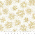 O' Christmas Tree Shimmer White Snowflakes 44"/45" Cotton Fabric Per Yard