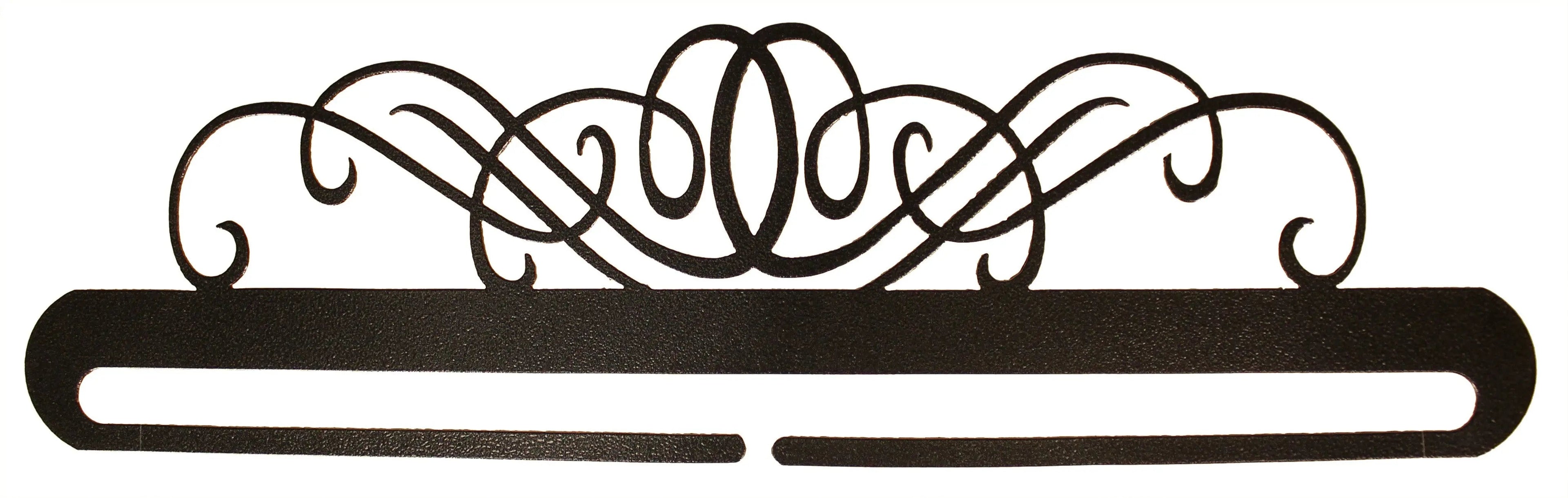 28in Windy Scroll Split Bottom Hanger Charcoal