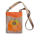 Autumn Pumpkin Crossbody Bags In the Hoop Embroidery Design Pickle Pie Designs