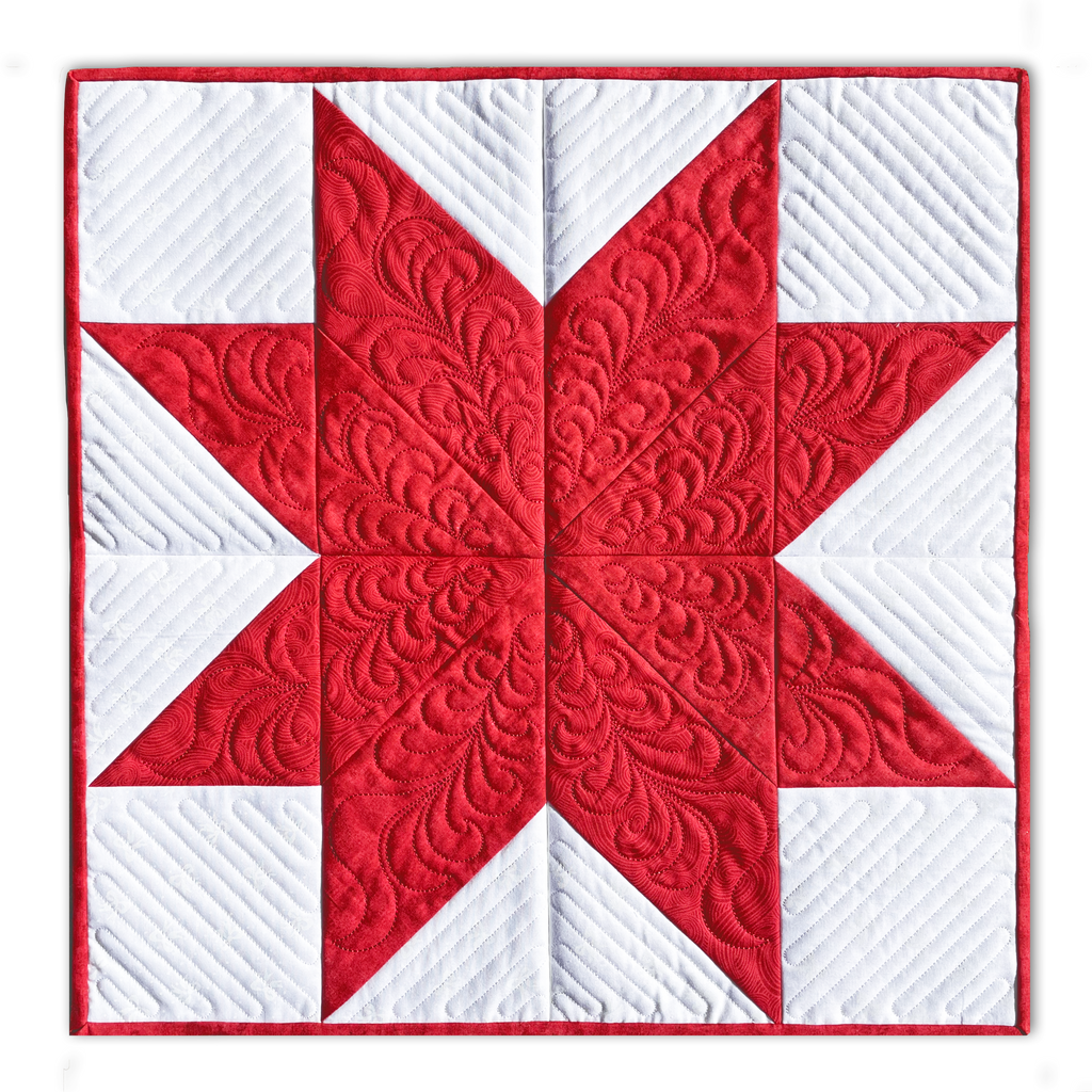 Poinsettia Quilt In-the-Hoop Machine Embroidery Set Pickle Pie Designs
