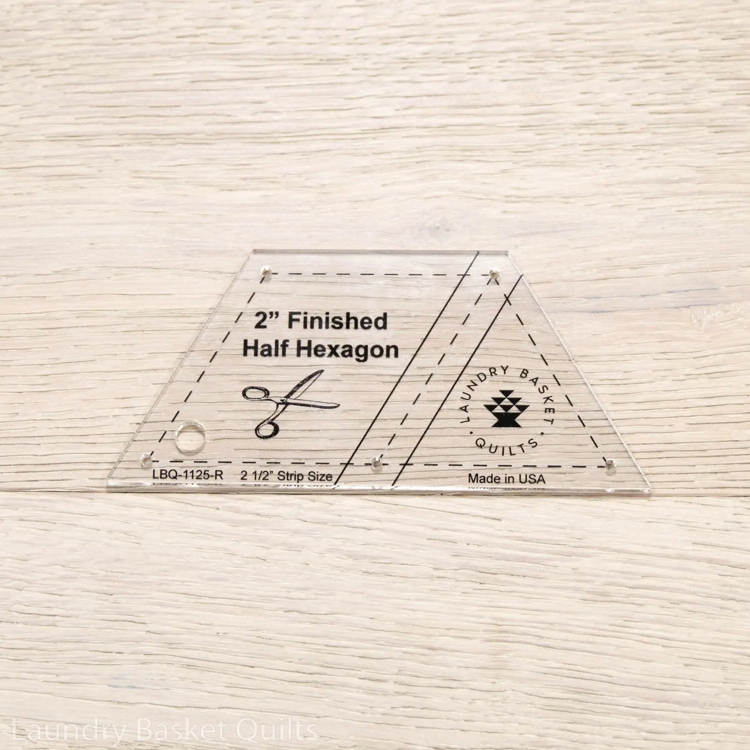2in Half Hexagon Template
