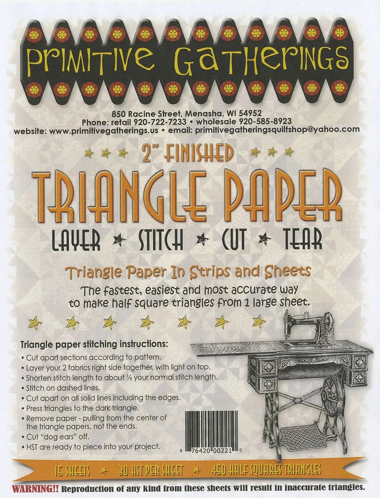 2in Triangle Paper