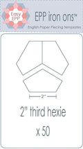 2in third Hexagon EPP Iron-On x 50