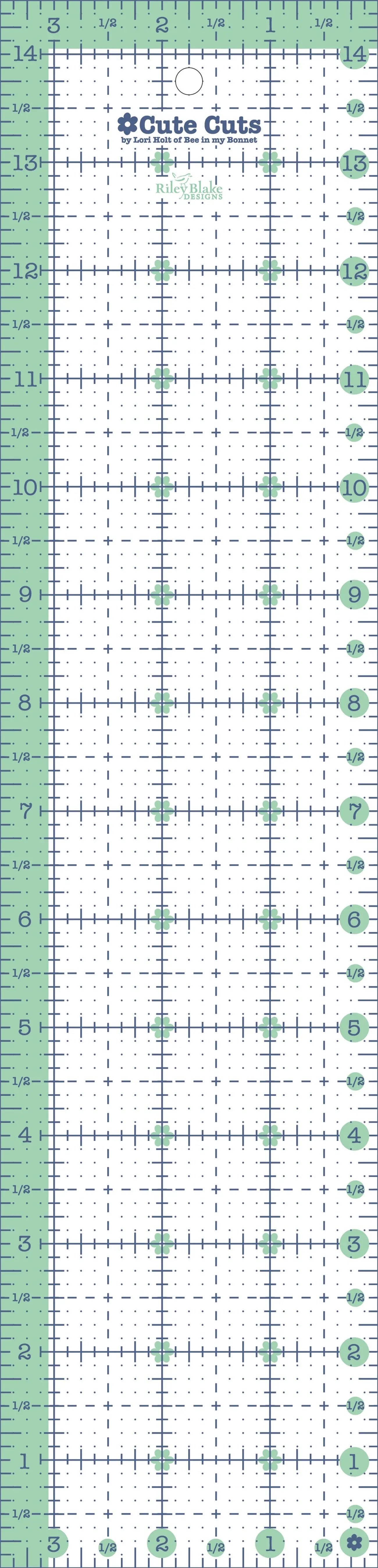 3-1/2in x 14-1/2in Cute Cut Ruler