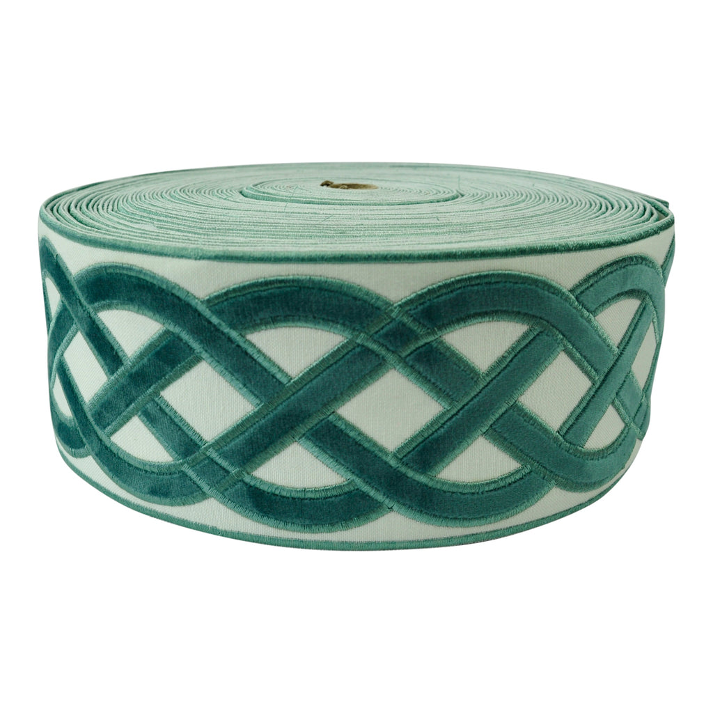 3 3/4-inch Velvet Embossed Decorative Trim Tape – 5 Yard Roll | Style BR-7526