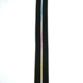 #3 Emmaline Zippers-by-the-Yard 3yds Black Rainbow Teeth