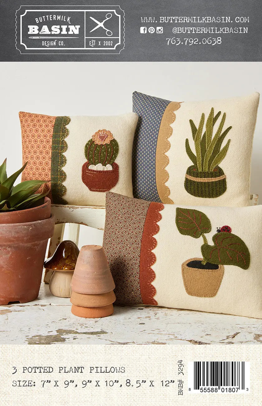 3 Potted Plant Pillows