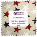 108" 3-Yard Package - Patriotic Stars 108" Supreme Backings - Large Stars on Cream