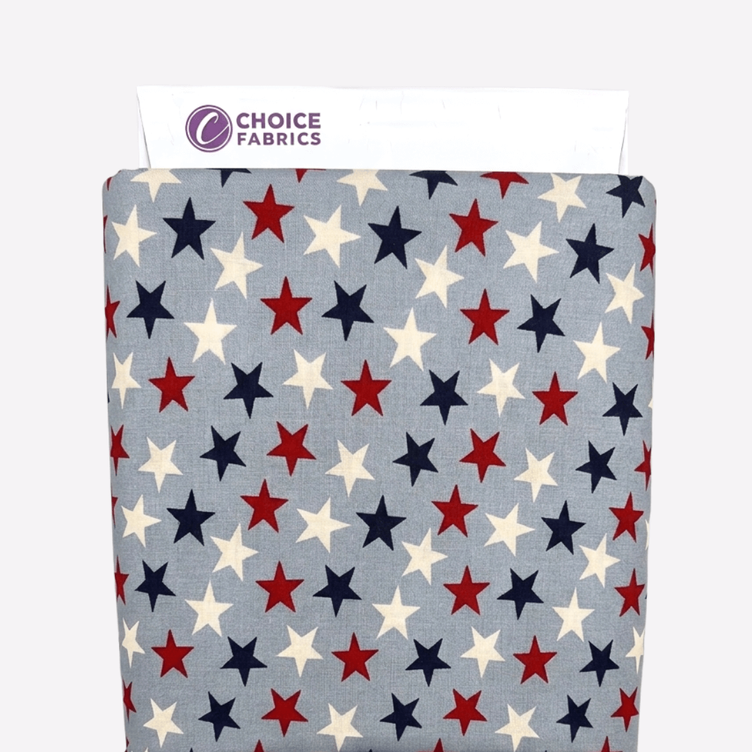 108" 3-Yard Package- Patriotic Stars 108" Supreme Backings - Large Stars on Light Blue