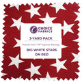 108" 3-Yard Package - Patriotic Stars 108" Supreme Backings - Large White Stars on Red