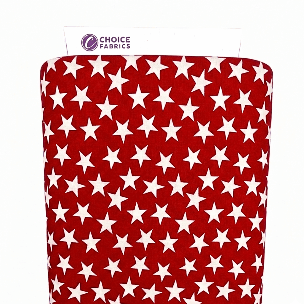 108" 3-Yard Package - Patriotic Stars 108" Supreme Backings - Large White Stars on Red