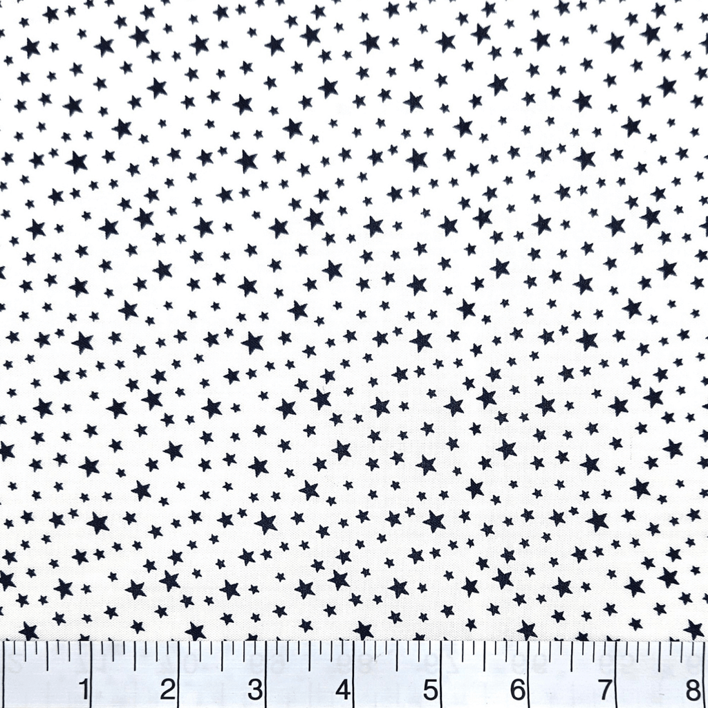 108" 3-Yard Package - Patriotic Stars 108" Supreme Backings - Navy Stars on White