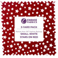 108" 3-Yard Package - Patriotic Stars 108" Supreme Backings - White Stars on Red