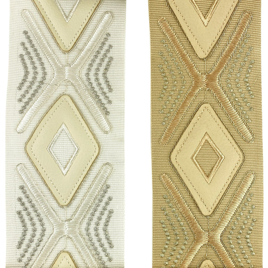 3-inch Decorative Diamond Design Embroidered Tape Trim – 5 Yard Roll | Style BR-7536