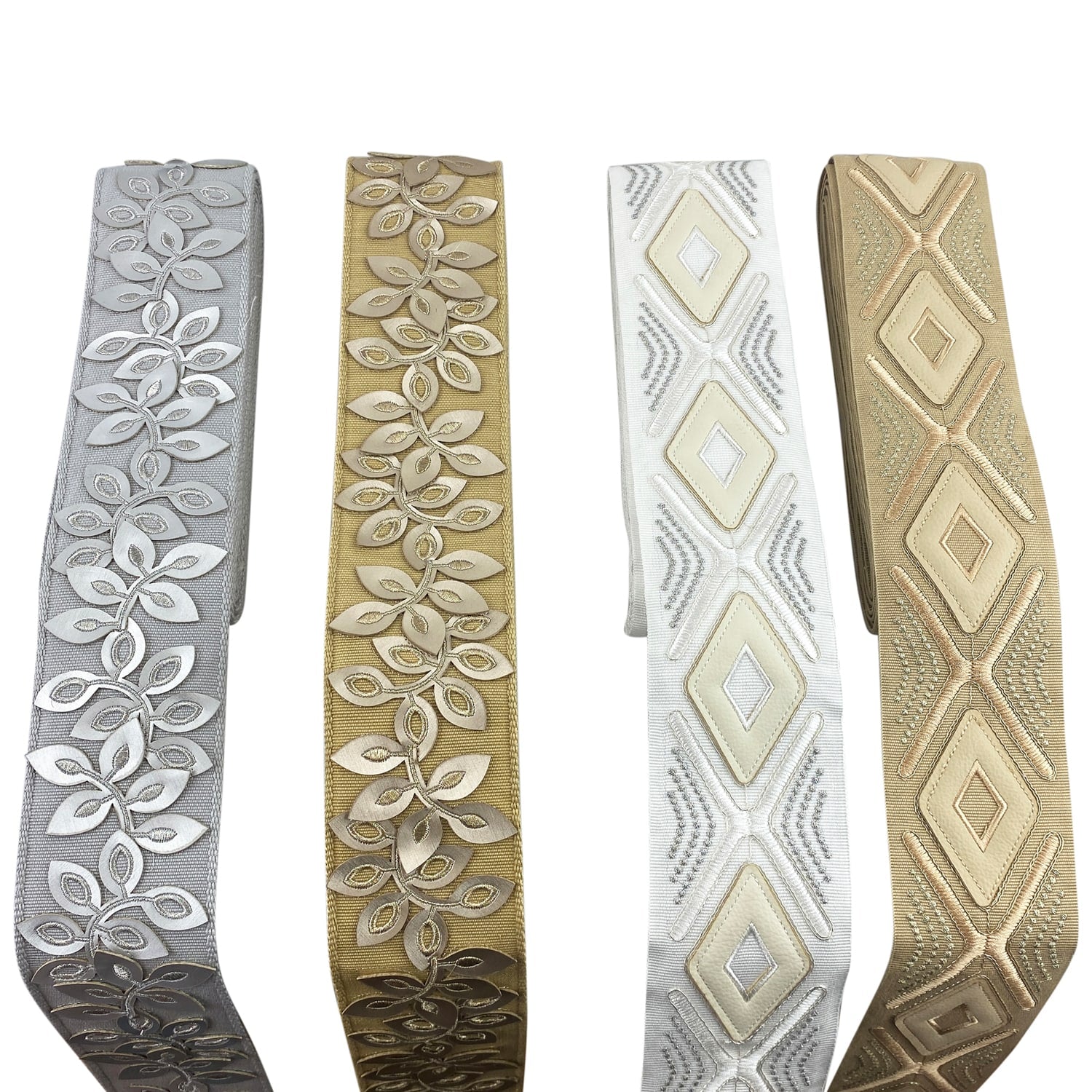 3-inch Decorative Embossed Floral Design Tape Trim – 5 Yard Roll | Style BR-7537