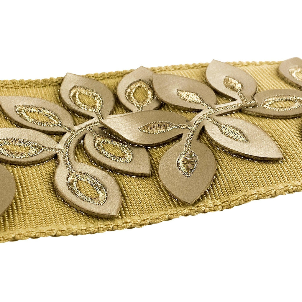 3-inch Decorative Embossed Floral Design Tape Trim – 5 Yard Roll | Style BR-7537