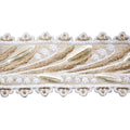 3-inch Decorative Embroidered Feather Design Trim Tape – 5 Yard Roll | Style BR-7534