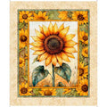 Multi Sunflower Serenade Panel Fabric Panels