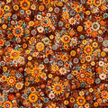 Burnt Umber Fall Bouquets Harvest Hollow 44"/45" Cotton Fabric Per Yard