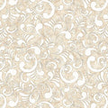 American Country Scrolls Taupe 44"/45" Cotton Fabric Per Yard
